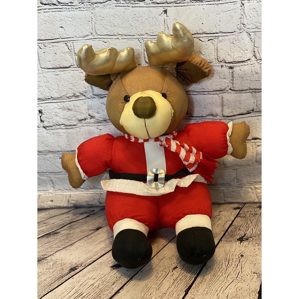 Vintage Fiesta 14" plush Puffalump Style Christmas REINDEER Plush l
